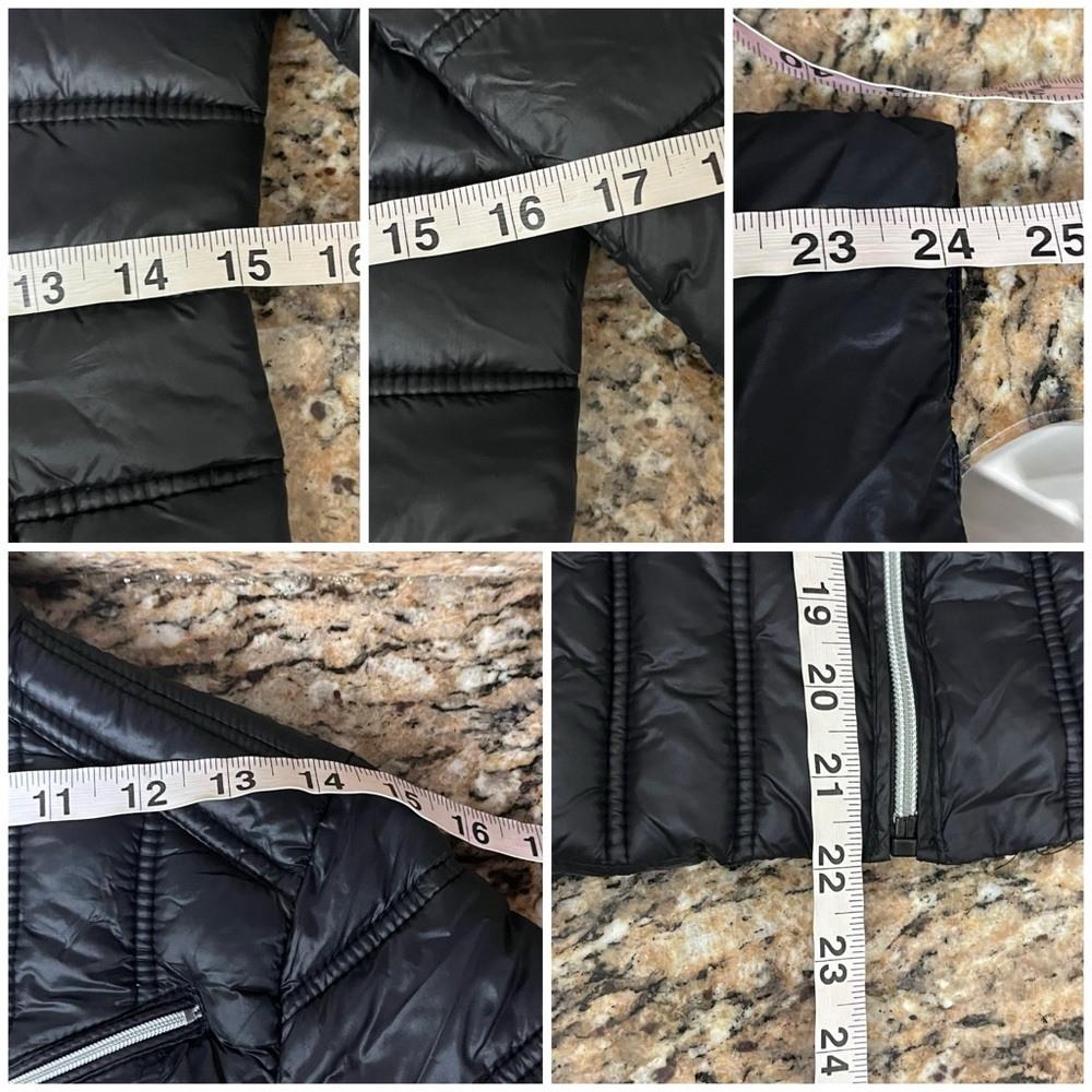 Laundry by Shelli Segal Moto Biker Jacket Black Puffer Goth Grunge Rock Emo M - Picture 6 of 11